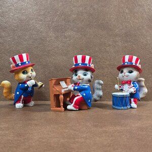 Patriotic Set of 3 Cat Kitten Band from Stars & Stripes - Brand New in Box USA